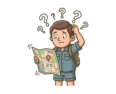 confused tourist